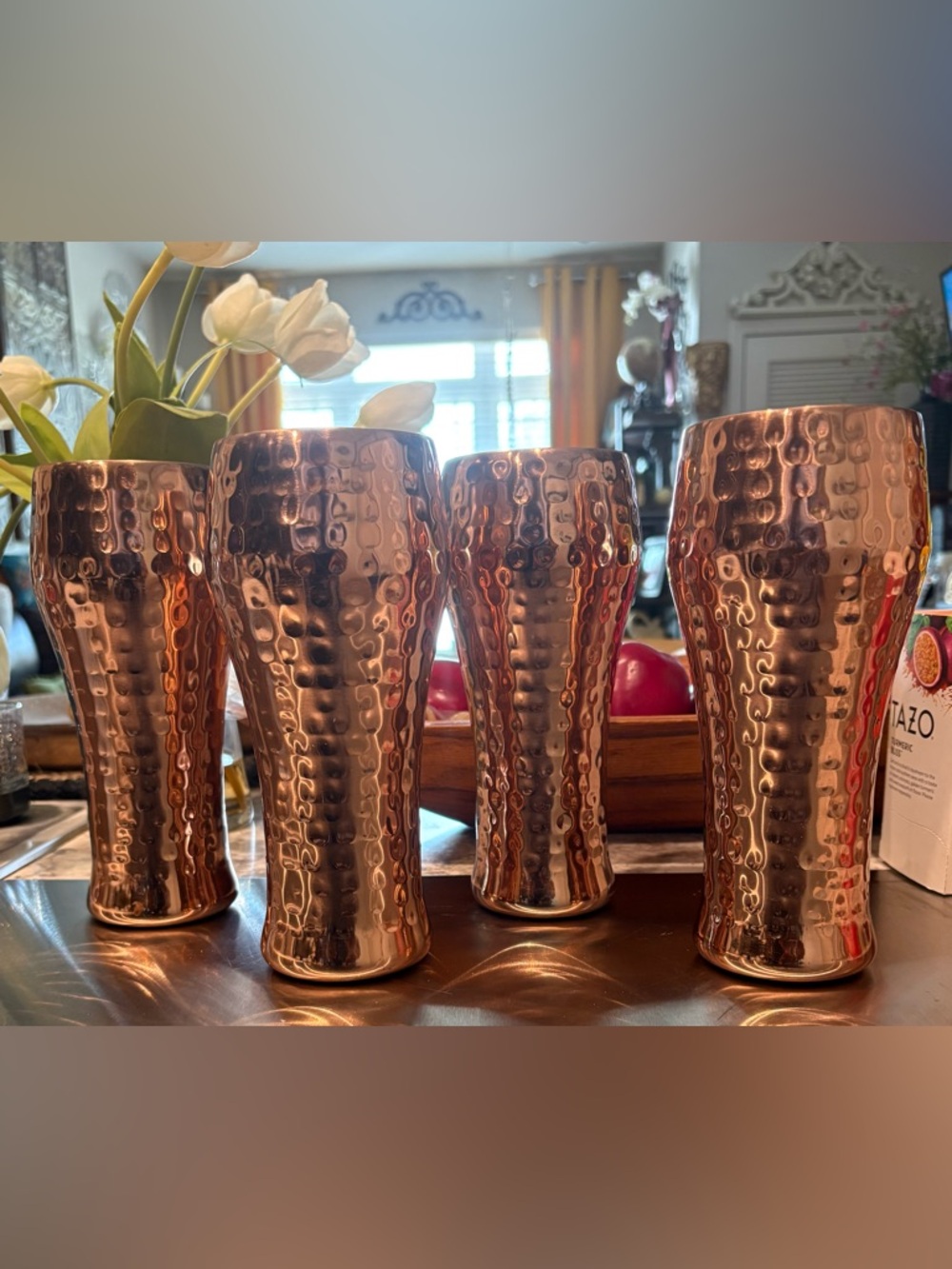 Members Mark Hammered Copper-Plated Stainless Steel Beer Pint - Copper